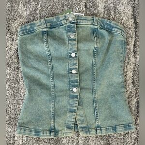H&M Jean Strapless Top NWT